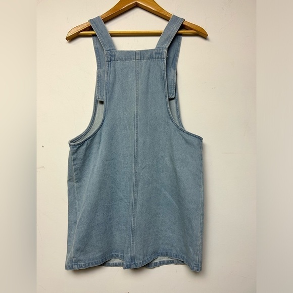 Vintage Denim by Ellison Overall Button down Dress Skirt Blue Size M - Picture 4 of 10